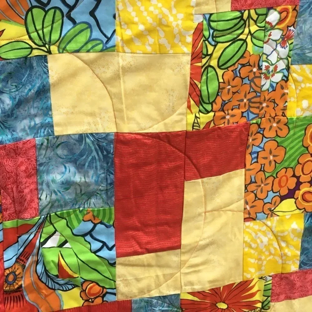 NWT Handcrafted Bright Quilt